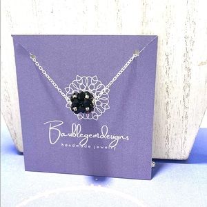 Dainty necklace crystal pendant - Crystal beads Pendant 13mm